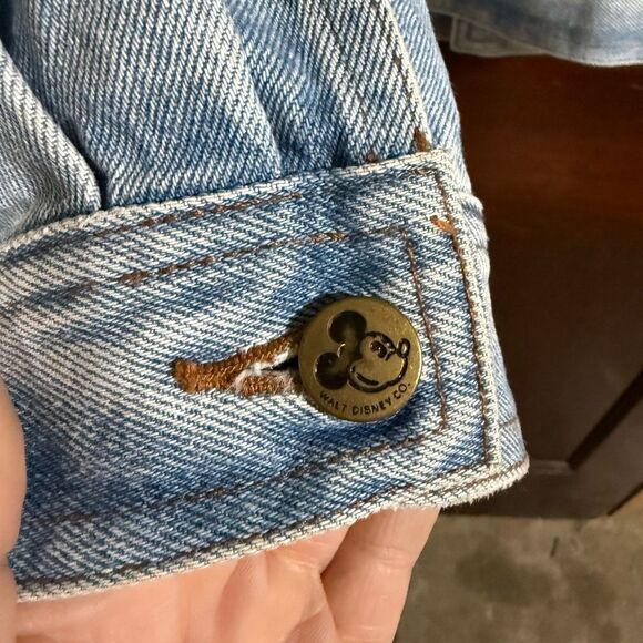 Vintage 1990s Mickey & Co Light Blue Jean Jacket with Embroidered Detail - Picture 5 of 10